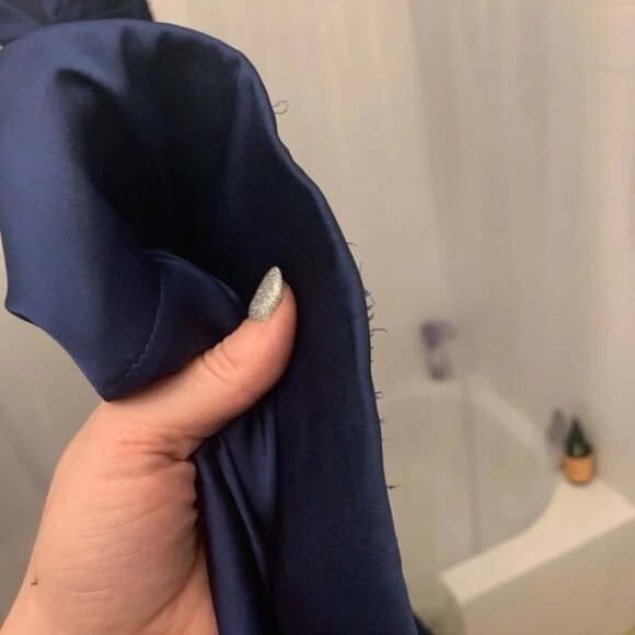 La Femme Strappy Ballgown - Navy Blue - Picture 9 of 9